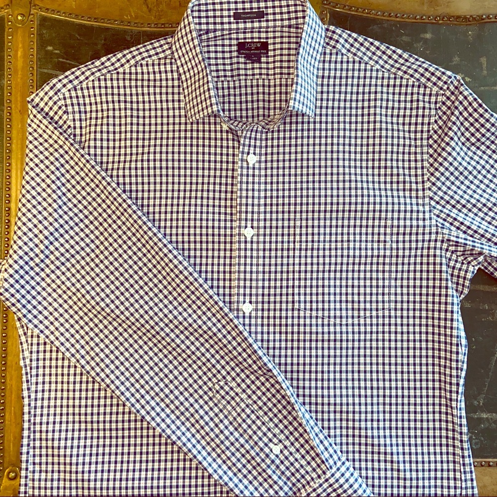 J.Crew Mens Plaid Button Down Shirt Sz. L